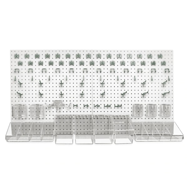 125-Piece Pegboard Organizer Kit (2 - 24"x24")